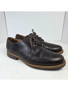 Cole Haan Grand OS Wingtip Brown Leather Dress Oxfords Shoes